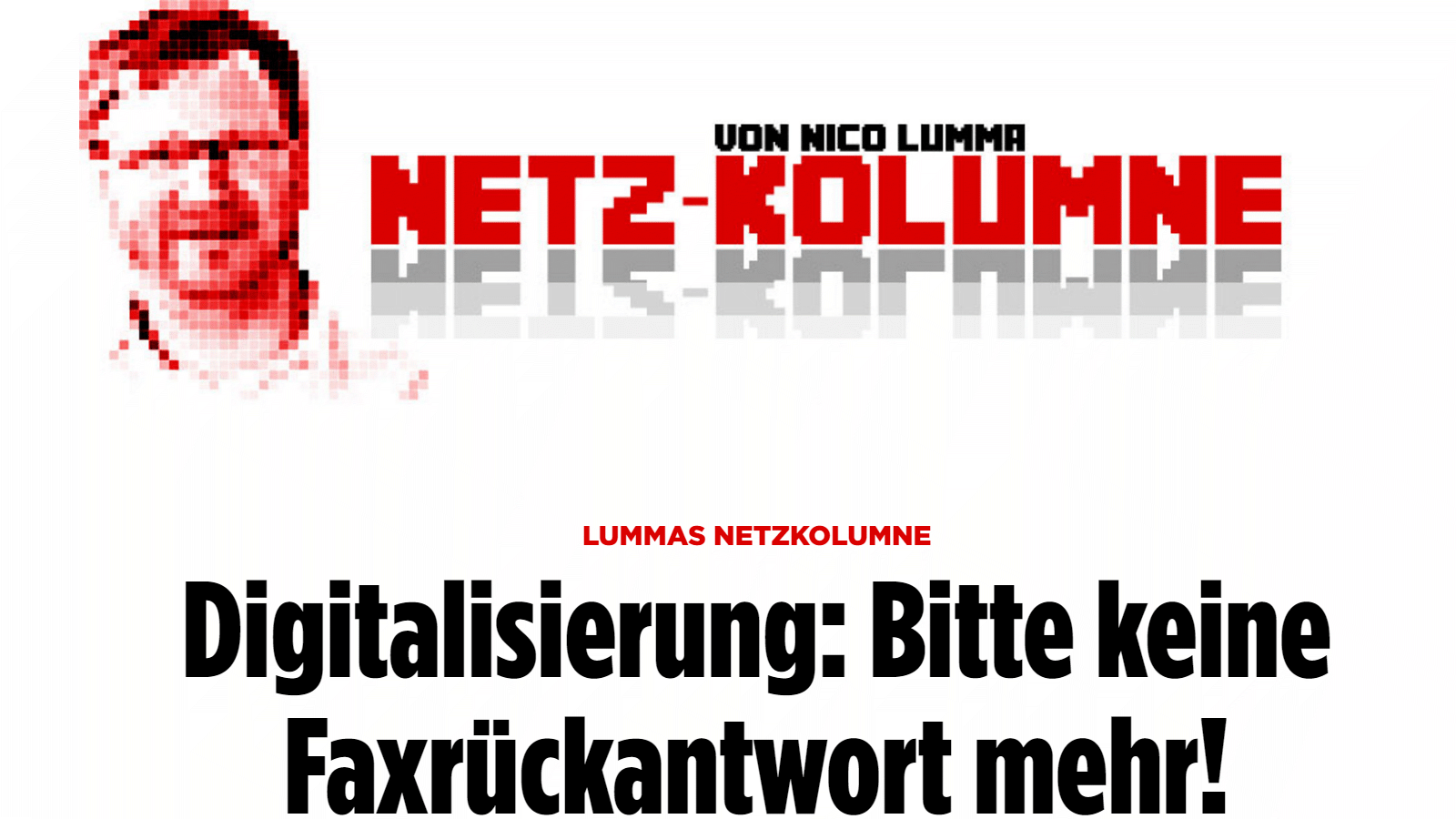 Lieber @Nico, wir müssen reden!