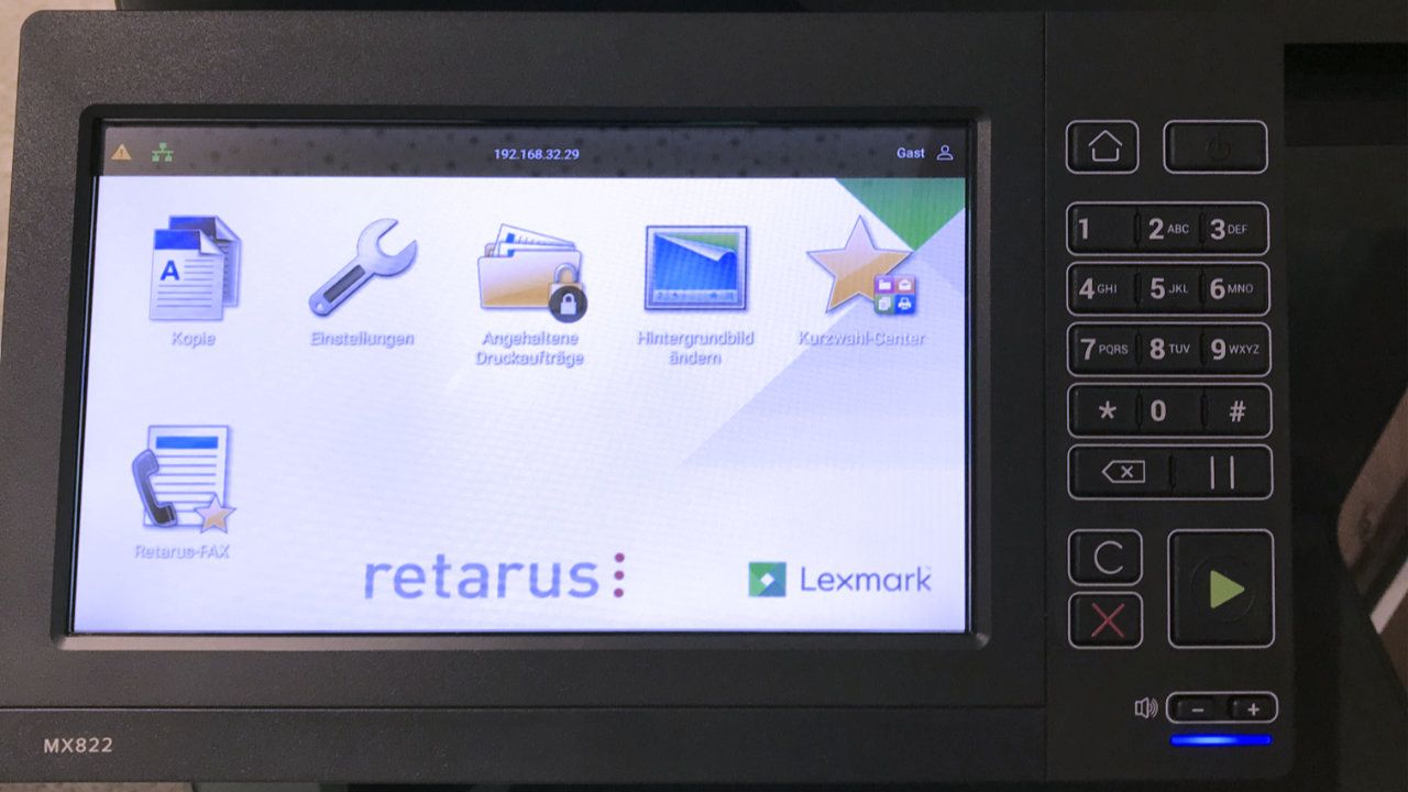 Fax per Multifunktionsdrucker mit Lexmark global versenden