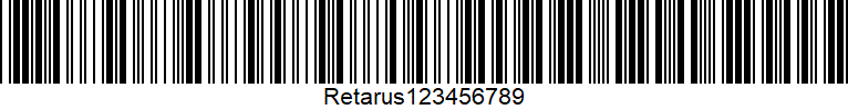 Esempio Codice a barre 1D Codice 39 (full ASCII)