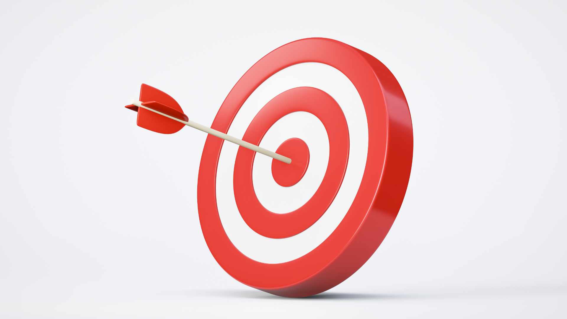 Red arrow aim to business target goal hit success center accurac