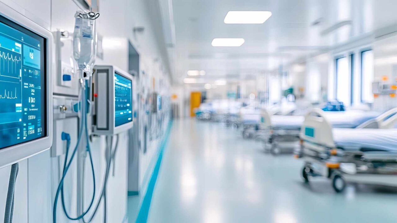 Healthcare facility with smart building technology for energy conservation, eco-friendly design, green healthcare