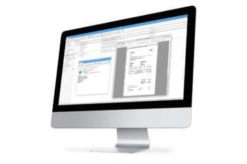 Computer mit empfangenem Fax in Outlook