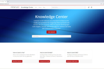 Retarus Knowledge Center, Screenshot Startseite