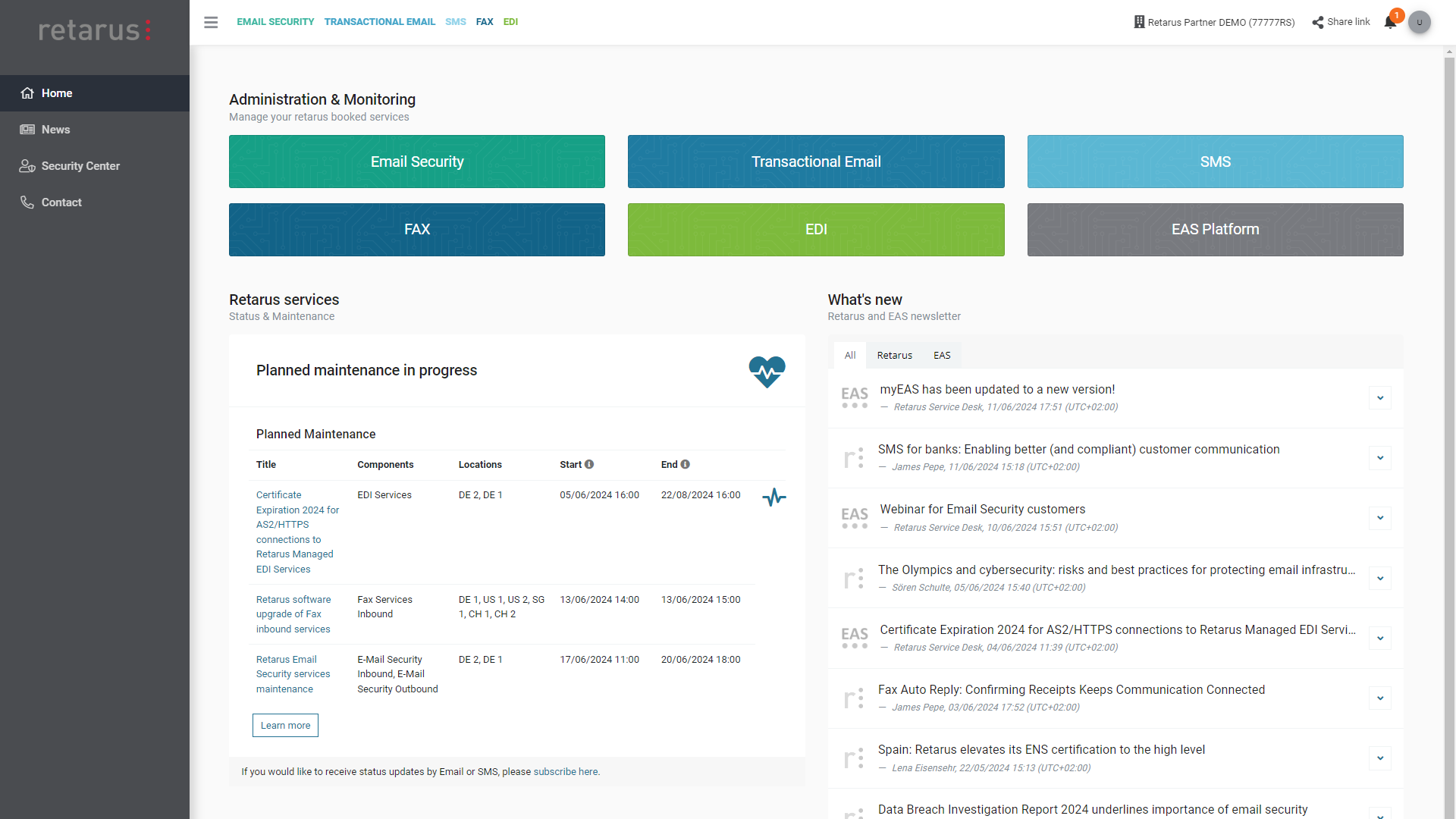 Mejoras en el diseño y funciones del portal myEAS