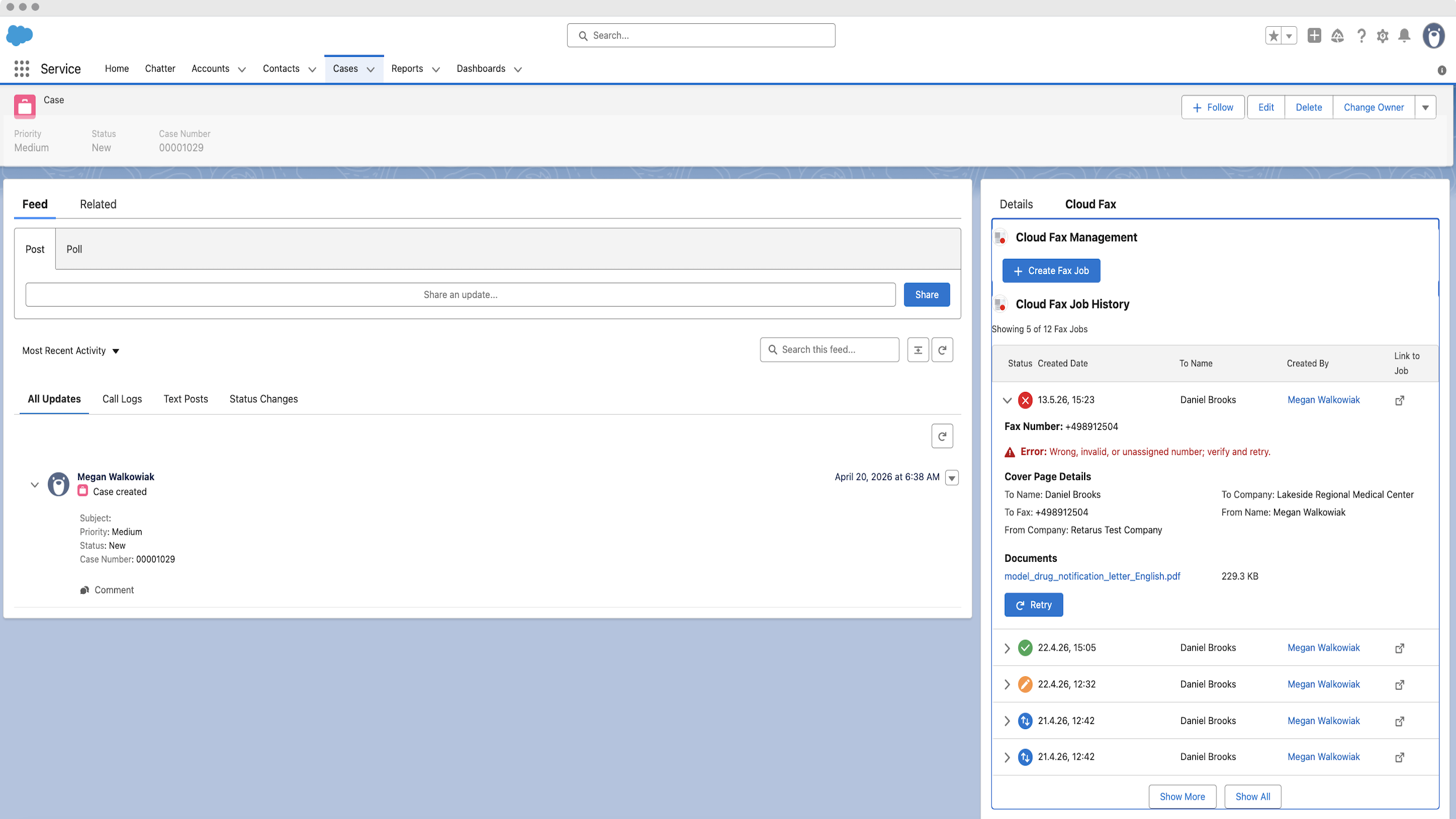 Die Retarus Cloud Fax App für Salesforce unterstützt jetzt noch mehr Geschäftsprozesse