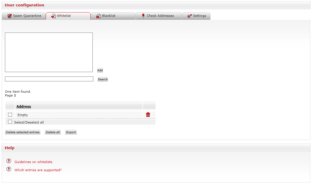 Whitelisting the own domain is not advisable.