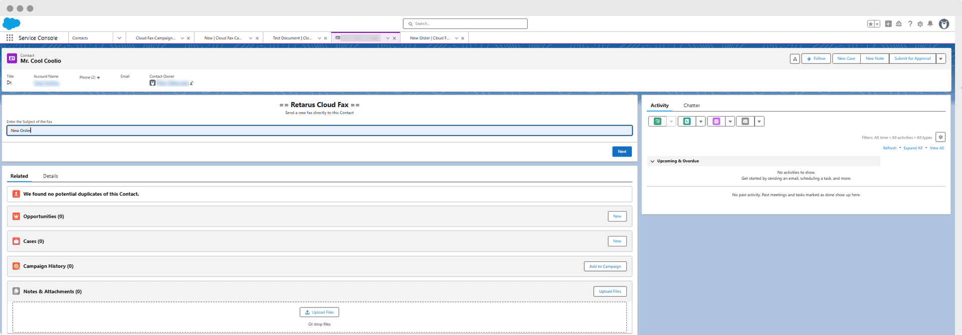retarus_screen_send_single_fax_salesforce
